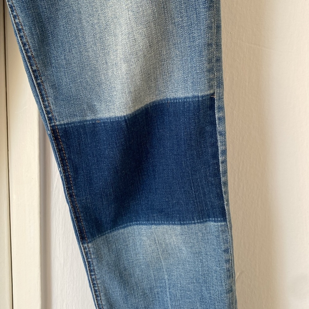 NWOT LEVEL 99 Button Fly Denim Jeans with color patch Size 28 sligtly cropped - Picture 4 of 8